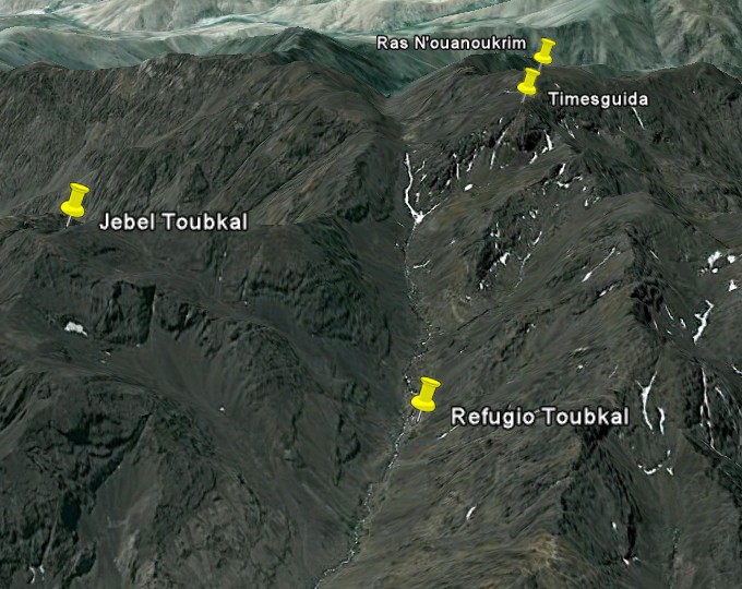 Vista en 3D del Parque Nacional del Toubkal