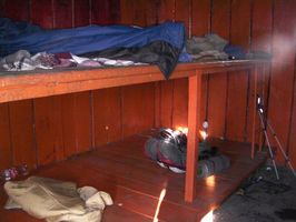 Interior del refugio Fausto González Gomar