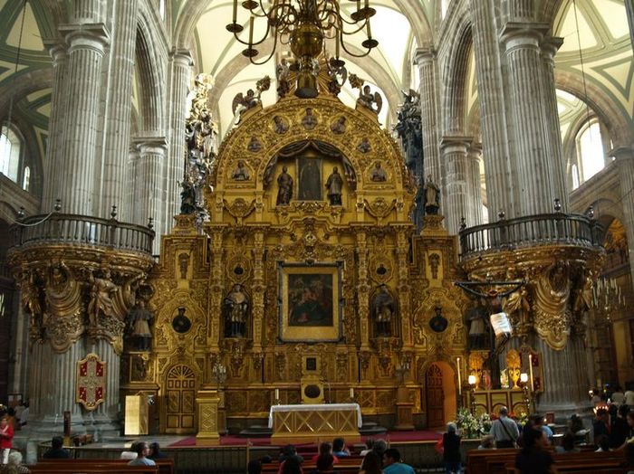 Inside of the Cathedral of Mexico City