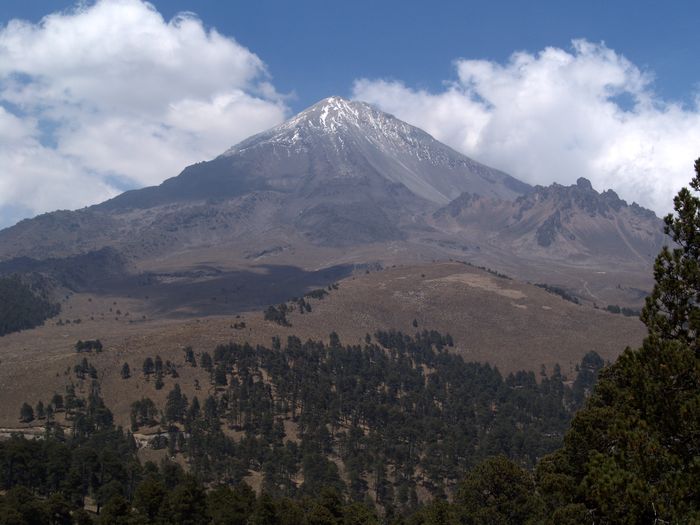 Southwest side of the Pico de Orizaba as seen from Sierra Negra