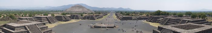 Teotihuacan as seen from the Pyramid of the Moon